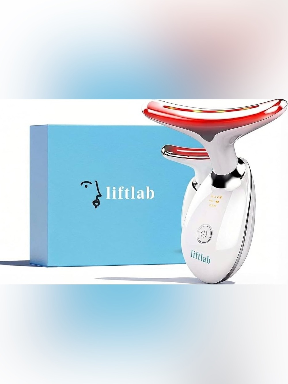LiftLab Skin Sculptor 3-in-1 LED Red Green Blue Light Facial & Neck Massager NIB